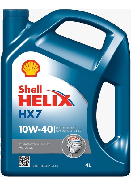 Shell Helix HX7 10W-40 4 Litre Motor Yağı